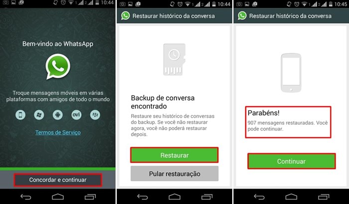 Arquivos WhatsApp no celular